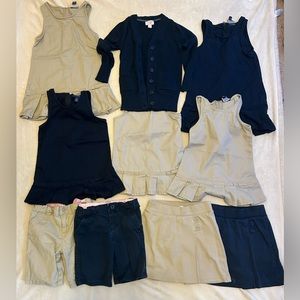 10 Piece Set Girls Uniforms Size 4/4T and  5/5T